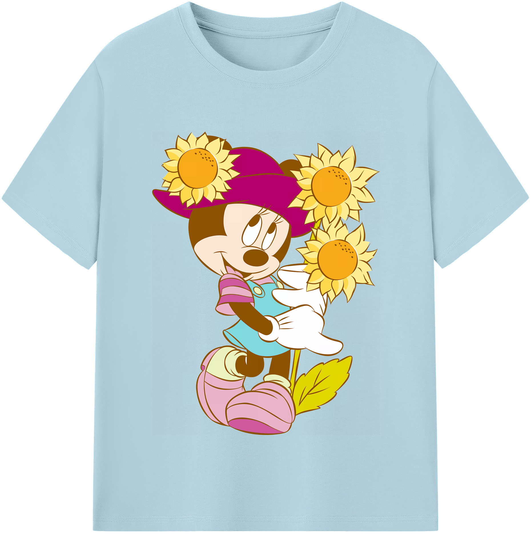 （画像用） ミッキーマウス Mickey Mouse 綿100％半袖Tシャツ（フロントプリント）